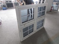 Fenêtre d'auvent à triple verre en aluminium à quatre panneaux de bonne qualité avec grille intérieure pour les Bahamas