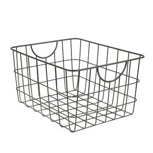 Sturdy Wire Nesting Baskets Black Metal Storage Bin Metal Wire Storage Basket Basket Wire for Kitchen,Bathroom