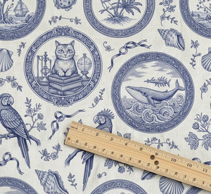 Tela de tapicería estampada premium Thibaut Dooley por yarda para proyectos de tapicería, restauración de muebles y decoración de interiores. - Product Image 3
