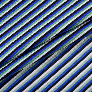 Vải cotton 100% dệt, nhăn tự nhiên, nhẹ, sọc in kỹ thuật số, thoáng khí, bán buôn, dùng cho túi xách & quần áo - Product Image 5