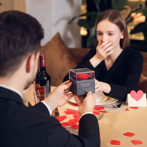 Scatola Regalo di Gioielli con Rosa per <span class=keywords><strong>San</strong></span> Valentino, Creatività in Confezioni Regalo con Rosa Eterna - Product Image 5
