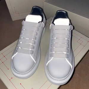 Fashionable white glowing casual <b>shoes</b> of top quality and luxury, men's walking <b>shoes</b> with thick soles and trendy design. - Product Image 1