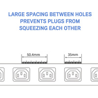 DTVS PDU Affichage numérique Compteur de tension de courant alternatif Double affichage 3m 6mm ² Câble 16 prises 12C13 4 C19 Équipement de distribution d'énergie