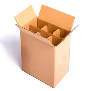 Manufacturer Custom 6 12 24 Bottle Wine Corrugated Box Gift Packaging Foldable Cardboard Box
