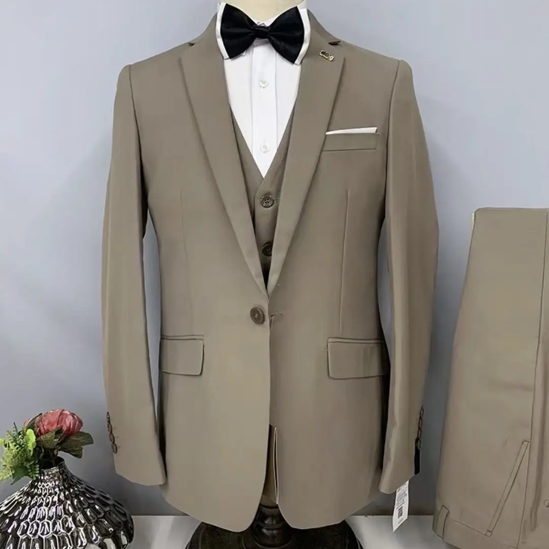Hoge Kwaliteit 3 Stuks Mens Suits Bruidegom Smoking Voor Mannen Party Prom Mode Pakken Voor Bruiloft En Zakelijke
