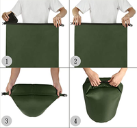 Sacs étanches WOQI pour le camping en plein air, en tissu ripstop diamanté, imperméables, 3 pièces (20L/10L/5L), sac à dos flottant pour la plage