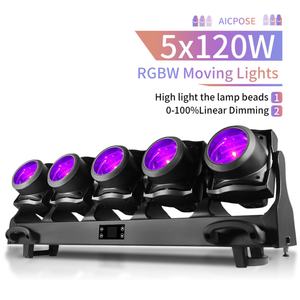 Equipo de Iluminación para Escenarios, Luces Móviles de Cabeza Beam 5, Luces Móviles de Cabeza LED de 5x120w para Interiores - Product Image 3