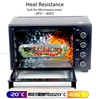 Ensembles d'ustensiles de cuisine en verre borosilicate à haute résistance à la chaleur sans plomb pour micro-ondes et four