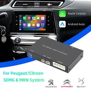 Boîtier de décodeur de mise à niveau de rythme pour Peugeot/Citroën 2013-2018 7 "Screen CarPlay <span class=keywords><strong>Android</strong></span> <span class=keywords><strong>Auto</strong></span> Retrofit Kit <span class=keywords><strong>SMEG</strong></span>/MRN Adaptateur sans fil - Product Image 2