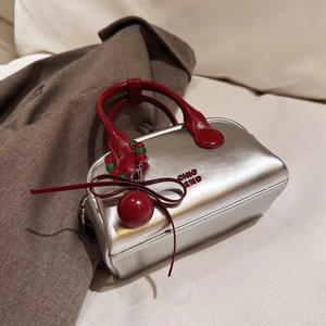 Bolso de Hombro de Moda para Mujer, Estilo Bowling Pequeño, con Forro de Poliéster, Cierre de Cremallera y Asa Única - Product Image 2