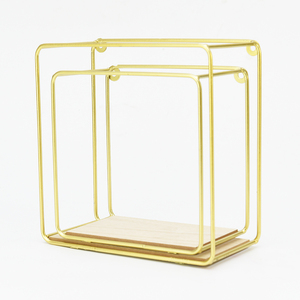 Étagère <span class=keywords><strong>murale</strong></span> carrée dorée de style nordique, simple et multifonctionnelle, pour la maison, sur mesure - Product Image 2