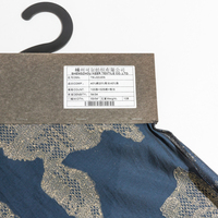 KEER Usine personnalisée TMJG380N Tissu damassé Jacquard Bleu Lurex organique teint en fil Vêtements pour femmes pour les bagages de mariage