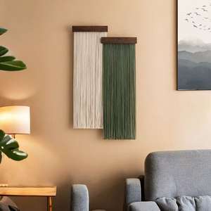 Corda <span class=keywords><strong>Chic</strong></span> fatto a mano <span class=keywords><strong>Boho</strong></span> arazzo macramè decorazione murale arazzi moderni arte della parete per la scuola materna camera da letto soggiorno decorazione - Product Image 3