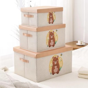 工厂新款可折叠卡通储物收纳盒布艺儿童玩具储物儿童浴室方形折叠架袋鞋1千克 - Product Image 2