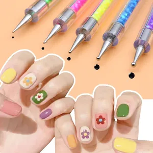 Lot de 5 stylos à points pour nail art, fournitures de dessin acrylique, pinceaux, applicateurs de strass, outils de manucure pour peinture au gel UV - Product Image 4