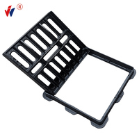 Grille de caniveau en fonte ductile C250 EN124, grille de drainage des eaux pluviales carrée pour le drainage routier
