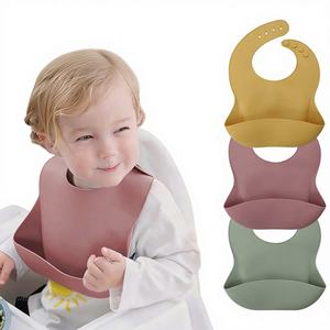Bavoir bébé en silicone réglable, de haute qualité, facile à nettoyer, durable, de qualité alimentaire, imperméable, écologique, non toxique - Product Image 1