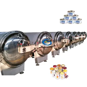 Industrial enlatamento alimento cogumelo autoclave máquina água pulverizador alimento esterilizador retorta máquina preço