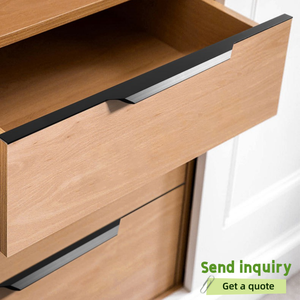 Poignées de meuble encastrées carrées en aluminium noir mat moderne, poignées à doigts <span class=keywords><strong>pour</strong></span> armoire, <span class=keywords><strong>cuisine</strong></span>, commode, <span class=keywords><strong>quincaillerie</strong></span> de meubles - Product Image 2