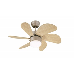 Ventilateur de plafond C075 de 33 pouces avec kit d'éclairage, équipé d'une télécommande, ventilateur à 6 pales en panneau de fibres de moyenne densité - Product Image 1