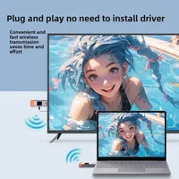 Transmisor y Receptor de Video Inalámbrico HD de 50M, Extensor 1080P 60hz, Adaptador WiFi para TV, Dongle para PC GT-HDWL50E PVC