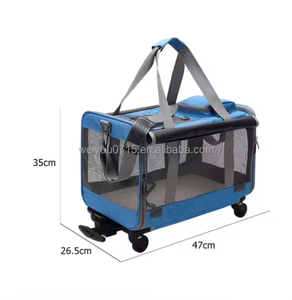 Üretici OEM ayrılabilir taşınabilir nefes havayolu onaylı seyahat çantası evcil hayvan taşıyıcı tekerlekler ile - Product Image 3