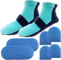 Chaussettes de compression froid-chaud pour les pieds, chaussettes en gel pour les douleurs et gonflements aux pieds, chaussettes de compression froide réglables pour la récupération des blessures