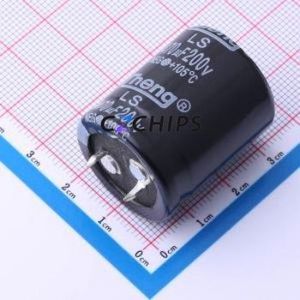 ตัวเก็บประจุแบบอิเล็กโทรไลต์อะลูมิเนียมแบบ Snap-in รุ่น LS477M200O30RR0VH2SP0 ชนิด Through-hole (THT) ขนาด D25xL30 มม. ความจุ 470uF 20% แรงดัน 200V ขา 10 มม. - Product Image 1