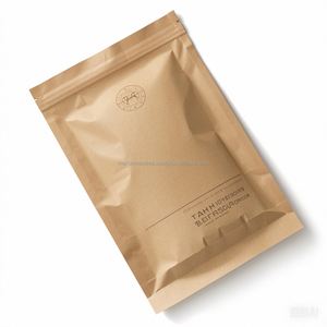 Sacs en papier kraft scellés sur trois côtés, recyclables, résistants à l'humidité, personnalisables, emballage alimentaire numérique pour café, thé, aliments pour animaux de compagnie - Product Image 3