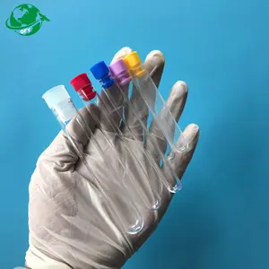 Laboratuvar test ambalaj için fiş kapağı ile iyi fiyat mini boyutu PS PP plastik test tüpü