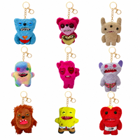 Porte-clés Monstre Violet en Peluche Écologique et Durable en Polyester, Breloque de Sac Adorable Animal en Peluche, Doux, Kawaii, Logo Personnalisé, Jouet Unisexe
