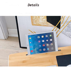 Ready to Ship Bamboo Lap <b>Desk</b> Board Multi Tasking Laptop Tablet Cellphone Stand Holder with <b>Mouse</b> <b>Pad</b> - Product Image 4