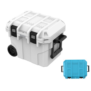 Good quality fishing cooler box picnic box cooler travel trailer ice boxes plastic portable cooler with wheels