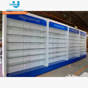 ชั้นวางสินค้ากระจก<span class=keywords><strong>ส</strong></span>ำหรับร้านค้าปลีก ซุปเปอร์ยู ช็อป ฟิตติ้ง รับออกแบบและผลิตชั้นวางสินค้าติดผนัง<span class=keywords><strong>ส</strong></span>ีขาวตามสั่ง - Product Image 2