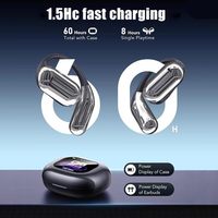 Auriculares de Traducción IA OWS, Compatibles con 144 Idiomas, Panel Táctil LCD Digital, Interpretación Instantánea de Idiomas, Estilo de Conducción Aérea
