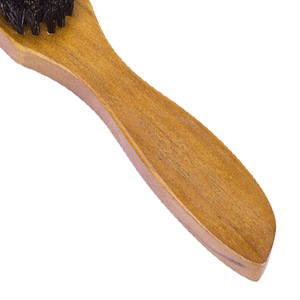 Brosse à cheveux en bois à poils de sanglier, forme rectangulaire, pour cheveux raides et bouclés, outil de coiffage - Product Image 4