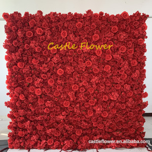 Tissu personnalisé 5D/3D enroulé blanc soie artificielle fleur de <span class=keywords><strong>pampa</strong></span> <span class=keywords><strong>rose</strong></span> panneau de fond de scène murale décoration de mariage mur de fleurs artificielles - Product Image 5