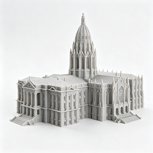 Modelo Arquitectónico, Impresión 3D, OEM, Edificio Emblemático, Recuerdo, Regalo, Exhibición Artística, Servicio de Prototipado Rápido Personalizado, Metales, Plásticos - Product Image 2