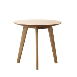 Nórdico minimalista Couchtisch hogar sala de estar muebles pequeños tres pies naturaleza redonda madera roble mesa de centro lateral