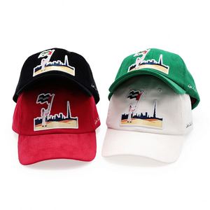 Gorras Deportivas de Alta Calidad con Parche Bordado en 3D, Gorras de Béisbol de Pana Personalizadas Ajustables de 6 Paneles - Product Image 1