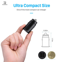 Chargeur de voiture 4.8A Fast PD USB C, bloc de charge rapide Dual Port Plug Cargador Carro Lighter Adapter for Phone