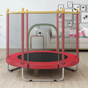 Trampolín Redondo de <span class=keywords><strong>1.4</strong></span> <span class=keywords><strong>M</strong></span> para Niños, con Marco de Acero y Red de Seguridad, para Interiores, Marca Junlin - Product Image 4