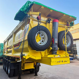 <span class=keywords><strong>Semi</strong></span>-<span class=keywords><strong>remorque</strong></span> à benne arrière de 60 tonnes 80T pour le transport de sable et de pierre, <span class=keywords><strong>prix</strong></span> d'usine, 4 essieux, robuste - Product Image 6