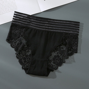 Mutandine in pizzo a vita alta in poliestere mutandine da donna Lingerie Sexy biancheria intima da donna per ragazza mutandine - Product Image 4