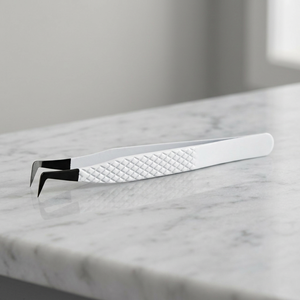 Pince à épiler de précision en acier inoxydable, pointes courbées et lisses pour l'application d'extensions de cils, outils de beauté - Product Image 4