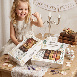 Boîte à dragées de mariage de luxe blanche ondulée avec ruban <span class=keywords><strong>rose</strong></span> et étiquette personnalisée de remerciement pour bonbons, invitations de mariage et emballage cadeau - Product Image 2