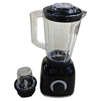 Blender électrique de qualité supérieure en plastique ABS noir 1,5 L 0,5 L avec vitesse variable pour hôtel commercial