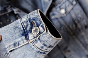 Wholesale Hiking Women's Embroidered Rivet <b>Pearl</b> Short Denim Coat <b>Pearls</b> Beading Jackets <b>Loose</b> Outerwear - Product Image 5