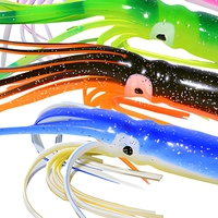 Leurre de pêche souple lumineux personnalisé en silicone, design calamar/poulpe, 15g, flottant, pour la pêche au trolling en rivière, gros gibier (thon, mahi-mahi, marlin)