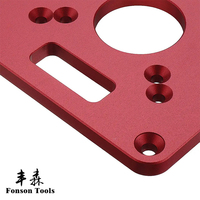 FS-DZ-04 en aluminium table de toupie plaque d'insertion électrique bois fraisage guide table rogneuse flip plaque